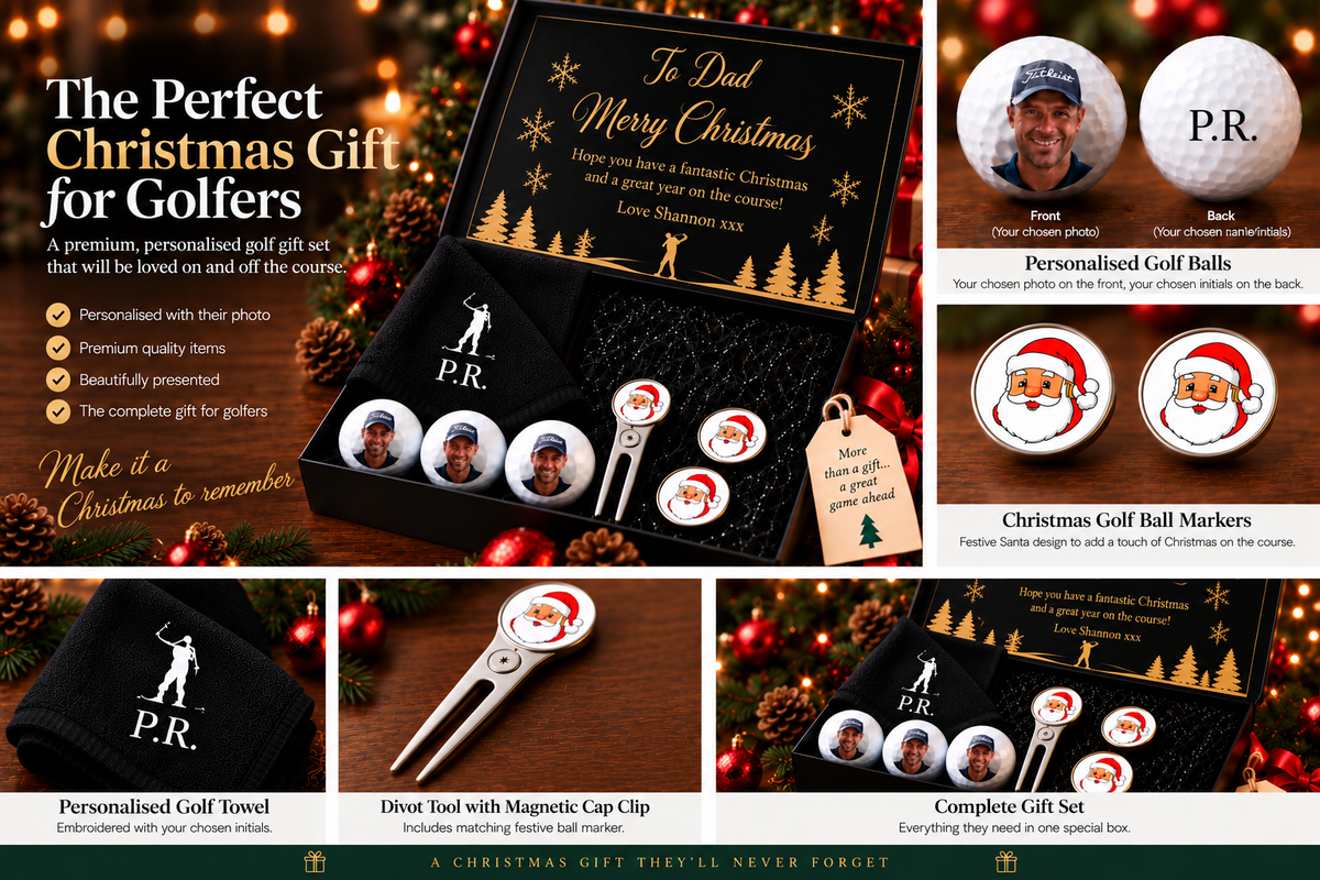 Personalised Christmas Golf Gift Set